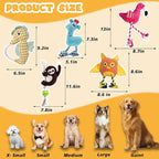 5 Pack Plush Dog Toys with Rope, Squeaky Dog Toys, Tug of War Dog Interactive Toy, Durable Dog Chew Toys for Large Dogs & Puppies