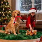 KOOLTAIL Christmas Dog Toys, Tough Plush Dog Chew & Squeaky Toys with Crinkle Paper, Interactive Training & Tug of War Puppy Teething Toy for Indoor Outdoor Play for Small Medium Large Dogs, Santa