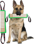 Clysoru Dog Tug Toy Dog Tough Jute Bite Pillow Lasting Training Equipment Puppy to Large Dogs Interactive Toy for Large and Small