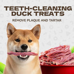 Duck Jerky Dog Treats, Real Duck Strips Dog Training Treats Soft Rawhide-Free Chews Healthy Snacks for Small Medium Large Breed 10.58oz