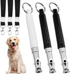 3 Pack Silent Dog Whistle to Stop Barking Neighbors Dog, Ultra-Wide Frequency Ultrasonic Training Whistle for Dogs, Adjustable Professional Recall Dog Training Whistles (Black & White)