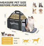 Lekereise Top-Expandable Pet Carrier - TSA Airline Approved Soft Sided Underseat Up to 12lbs Travel Carriers for Small Cats and Dogs with Locking Safety Zippers Anti-Scratch Mesh