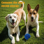 Smart Interactive Dog Toy Automatic Moving Bouncing Chew Herding Ball E-TPU Material for Large and Medium-Sized Dogs Keep Them Busy USB Rechargeable (Blue)