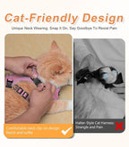 Halypet Cat Harness and Leash Set [ MAX Safety Third Generation ] Escape Proof Soft Adjustable Cat Leash Breathable Comfortable Vest Easy to Wear Kitten Harness for Outdoor Walking Pink Small
