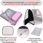 Lollimeow Cat Backpack Carrier, Ideal for Small Animals & Puppies, Airline Approved,Safe for Travel, Hiking, Vet Transport & Outdoor Use Fully Ventilated Design for Ultimate Comfort On-The-Go