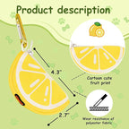 Lemon Shape Dog Poop Bag Holder and Carrier - Leash Attachment Poo Bag Dispenser with Stylish Cute Design,Lemon,Medium