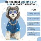 SCENEREAL Dog Hoodie Sweaters for Small Medium Large Size Dogs, Fleece Dog Sweatshirt with Hat and Pocket,Soft Cold Winter All Weather Dog Clothes for S to XL Sized Dogs, Blue L