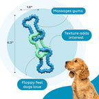 Outward Hound Bone Tugz Tug-of-War Dog Chew Toy, Blue