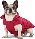 SPACE LION Dog Puffer Jacket, Down Winter Coat, Durable Outdoor Coat for Cold and Windy Conditions, Waterproof, Lightweight Jacket, Adjustable Fit for Small, Medium, Large Dogs(Red,16/XL)