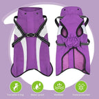 Mosucoirl Dog Raincoat Waterproof Raincoats for Dog Reflective Dogs Rain Jackets with Hood Hoodie Pet Rain Poncho Coat for Small Medium Large Dogs Puppies S-XXL (Purple, XL)