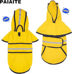 Paiaite Dog Raincoat: Hooded Slicker Poncho, Durable Waterproof Jacket with Reflective Stripes for Safety, Convenient Leash Hole, and Adjustable Fit, Perfect for Small, Medium, and Large Dogs Yellow M