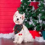 SCENEREAL Christmas Dog Bandana 4 Pack - Soft and Breathable Pet Triangle Scarf Bibs, Full of Chirstmas Element Patterns, for Dogs and Cats