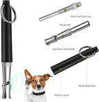 Dog Whistle to Stop Barking, Adjustable Pitch Ultrasonic Training Tool Silent Bark Control for Dogs-1 Free Lanyard Strap with Pack of 1 PCS Pet Whistle