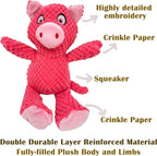 Jalousie Multipack Dog Squeaky Toys Strong Almost Indestructible, with Added Liner for Longer Play Dog Chew Toys (Medium to Large Breeds, 5 Pack Checks for Aggressive Chewers)