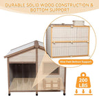 Petsfit All-Season Large Wooden Dog House Outdoor for Extra Large Breeds up to 200lbs, Insulated Weatherproof Shelter with PVC Roof & Elevated Floor, Easy Assembly, 47-Inch, Off-White