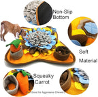 Dogs Snuffle Mat Pet Feeding Mats Puppy Sniffing Pad,Cat Doggies Interactive Puzzle Toys for Multiple Breeds Encourages Natural Foraging Skills,Training and Stress Release (Grey Brown)