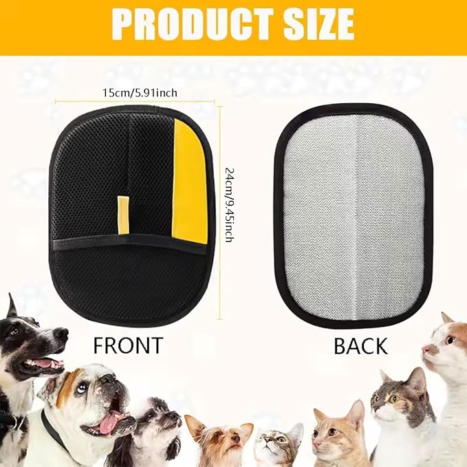 SMORBRID Magic Brush Pet Hair Remover, Electrostatic Pet Hair Removal Glove for Cats & Dogs Hair Remover for Couch, Furniture, Carpet, Curtain, Upgraded Animal Fur Removal Tool Cat Grooming Gloves