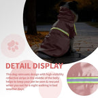 Dog Raincoat, Waterproof Windproof Dog Rain Jacket Adjustable, Rain Coat with Leash Hole, Reflective Strap Raincoat Poncho for Small Medium Large Dogs Outdoor (Reflection-Pink, Medium)