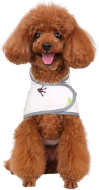 Dog Raincoat for Small Dogs Puppies Waterproof Hooded Rain Jacket with Reflective Strips Leash Hole & Poncho Adjustable Fit (FrogPaw,S)