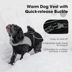 Nanaki Small Dog Coats for Winter Waterproof, Warm Fleece Lining Dog Jacket with Leash Hole, Reflective Cold Weather Puppy Jacket Vest, Easy On Pullover Pet Snow Jacket Male Female, Bulldog, Black M