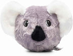 Flourish Pets 2in1 Tough Durable Dog Chew Toy with Non-Toxic BPA Free Rubber&Double Stitched Soft Fabric Exterior Squeaky Indestructible Dog Toy for Aggressive Chewers-Single Pack,Koala Prickles(4'')
