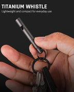 TISUR Titanium Emergency Whistle,120db Safety Whistle with Lanyard,Outdoor Survival Small Whistle for Life Saving,Hiking,Pets Training,Coach Sports