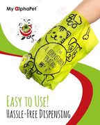 Compostable Dog Poop Bags, Cornstarch Eco-Friendly, HOME COMPOST NF T 51-800, 120 Count, Large Size Bag 9x13 Inches, 8 Unscented Refill Rolls, Leak-proof, Plantbased, GM-Free Corn