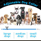 Weewooday 3 Pcs Dog Collar LED USB Rechargeable Lights Dog Necklace Collars Doggy Lights for Night Walking Adjustable Safety Lamp Pet Collars for Large Medium Small Puppy Pet(Blue,Classic Style)