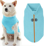 Gooby Zip Up Fleece Dog Sweater - Turquoise, Small - Warm Pullover Fleece Step-in Dog Jacket with Dual D Ring Leash for Small to Medium Dogs