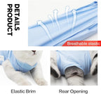 Cat Recovery Suit for Male and Female Surgical Post Surgery Soft Cone Onesie Shirt Clothes Neuter Licking Protective Diapers Outfit Cover Kitten Spay Collar(S, Blue)