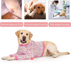 Dog Recovery Shirt for Front Legs, Dog Elbowpads Sleeve Protect Dogs Elbows Arms,Stop Licking Joints After Surgery, Help with Injury Healing Covers The Wound, Cone Alternatives (Pink, 5XL)