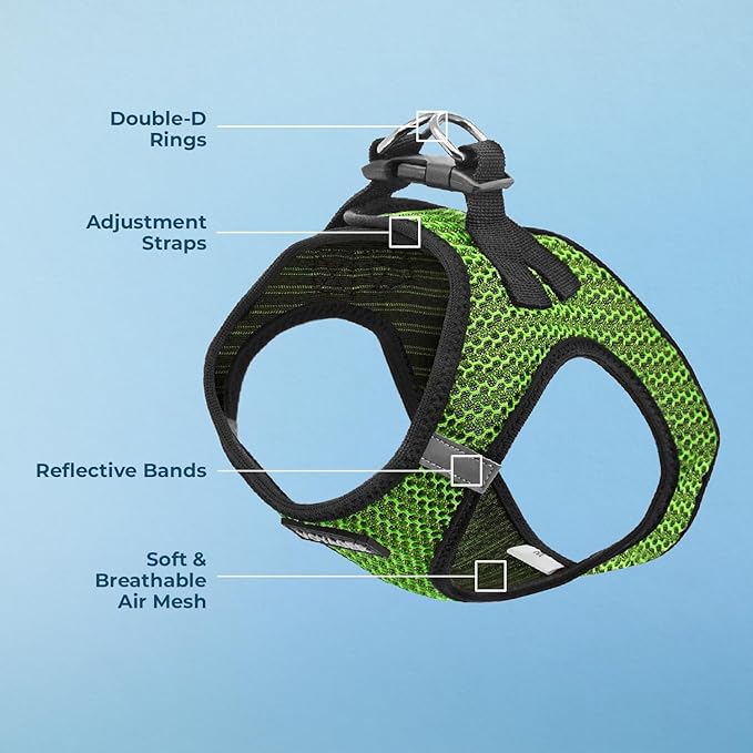 Best Pet Supplies Voyager Step-in Air Harness - All Weather Mesh, Reflective, No Pull Harness for Dogs, Cats - Secure with Hook & Loop Fastener, Buckle, Double D-Rings - Tone, M