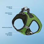 Best Pet Supplies Voyager Step-in Air Harness - All Weather Mesh, Reflective, No Pull Harness for Dogs, Cats - Secure with Hook & Loop Fastener, Buckle, Double D-Rings - Tone, XS