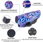 CuteBone Winter Dog Coat - Waterproof & Windproof Jacket for Small to Large Dogs - Reversible Soft Vest with Adjustable Thick Lining & Leash Hole