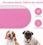 Dog Sweater & Hoodie - Solid Soft Brushed Fleece Dog Clothes with Pocket (Pink-XL)