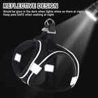 GAMUDA Small Dog Harness Collar and Leash Set, Step in No Chock No Pull Linen Fabric Soft Mesh Dog Vest Harnesses Reflective for Dogs Puppy Cats Kitten Rabbit (Black, XS)