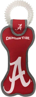 Pets First NCAA Alabama Crimson Tide Dental Dog TUG Toy with Squeaker. Tough PET Toy for Healthy Fun, Teething & Cleaning Pets Teeth & Gum