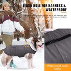 iBuddy Dog Winter Coats with Fleece Vest,Waterproof Warm Dog Snow Jacket Windproof, Reflective Adjustable Pet Dogs Cold Winter Coat for Dogs Girl Boy