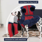 IECOii Large Dog Coat,Dog Jackets For Large Dogs Windproof Waterproof,Dog Winter Coat With Easy On Front Zipper,Thick Dog Fleece Vest With Harness Hole,Cold Weather Dog Snow Jacket For Large Dog,Large