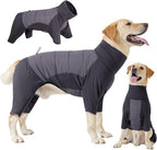 Dotoner Dog Sweater Warm Fleece Pullover Winter Sweatshirt with Turtleneck Leash Opening Waterproof Back Four Leg Cozy Clothes for Medium Large and Small Dogs