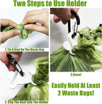 2Packs Dog Poop Bag Holder for Leash Attachment Dog Poop Bag Dispenser Dog Waste Bag Dispensers Dog Poop Bag Holders Fit Dog Leash Accessory With Hand Free Holder Carriers, Black