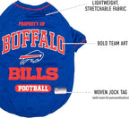 NFL Buffalo Bills Dog T-shirt Small. - Licensed Shirt for Pets Team Colored with Team Logos- Premium Stretchable Materials for the comfort of your Dog & Cat
