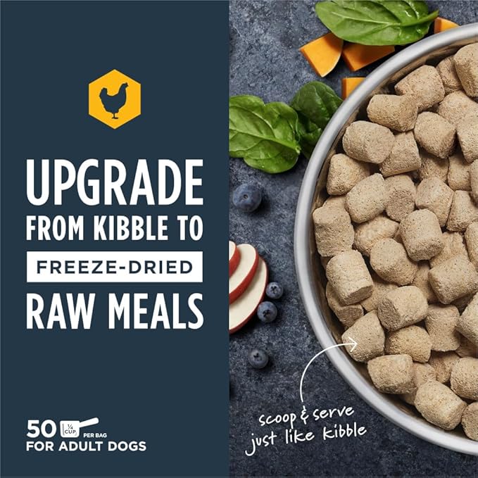 Instinct Freeze Dried Raw Meals, Natural Dry Dog Food, Grain Free - Cage Free Chicken, 25 oz. Bag