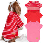 KYEESE 3Pack Dog Sweater Pet Coat with Sleeves Soft Dogs Sweatshirt Stretchy Dog Sweaters for Small Dogs Girl Comfy Cat Clothes Pullover Puppy Fleece Sweater Lightweight Cat Sweaters for Cold Weather