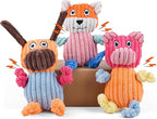 Durable Interactive Squeaky Dog Toys 3-Pack – Tough Chew Toys for Aggressive Chewers & Puppies, Long-Lasting Plush Toy Bundle for Medium/Small Dogs – Noise-Making Pet Gifts to Keep Dogs Busy