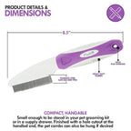Pet Comb for your Dogs,Cats,Poodles Hair- Rotatable Pins, Easy to Use, Slip Proof- Best Comb for Dog Grooming