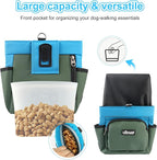LIOPARD Dog Treat Pouch, Training Bag for Pet Walking, Pet Treat Bag with Silicone Liner, Magnetic Closure with Clicker and Belt Clip, 4-Cup Dog Treats Pouch for Outdoor Training (blue)
