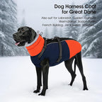SUNFURA Small Dog Coat with Harness Built-in, Warm Dog Jacket with Zip, Reflective Winter Coat Pet Sweater Clothes for Small Dogs Schnauzer, Yorkshire Terrier, Shih Tzu, Blue S