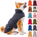 KYEESE Dog Coat Windproof Dog Coats for Small Dogs Soft Pet Sweater for Cold Weather Warm Pet Winter Puffer Coat with Leash Hole Thick Cat Clothes with Pocket Waterproof Dogs Jacket with Fleece Lined