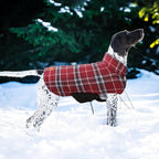 Kuoser Waterproof Dog Coat, Reversible Dog Jacket for Medium Dogs, Adjustable Durable Doggie Winter Coat Warm Puppy Cold Weather Apparel from Small to Large Breed, Red M